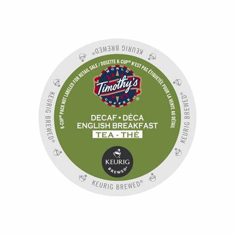 timothy's decaf english breakfast tea k cups